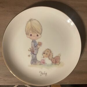Vintage Precious moments collectible plate for the month of July